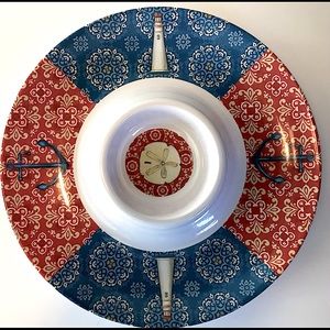 Paul Brent 13 Inch Melamine Chip & Dip Plate